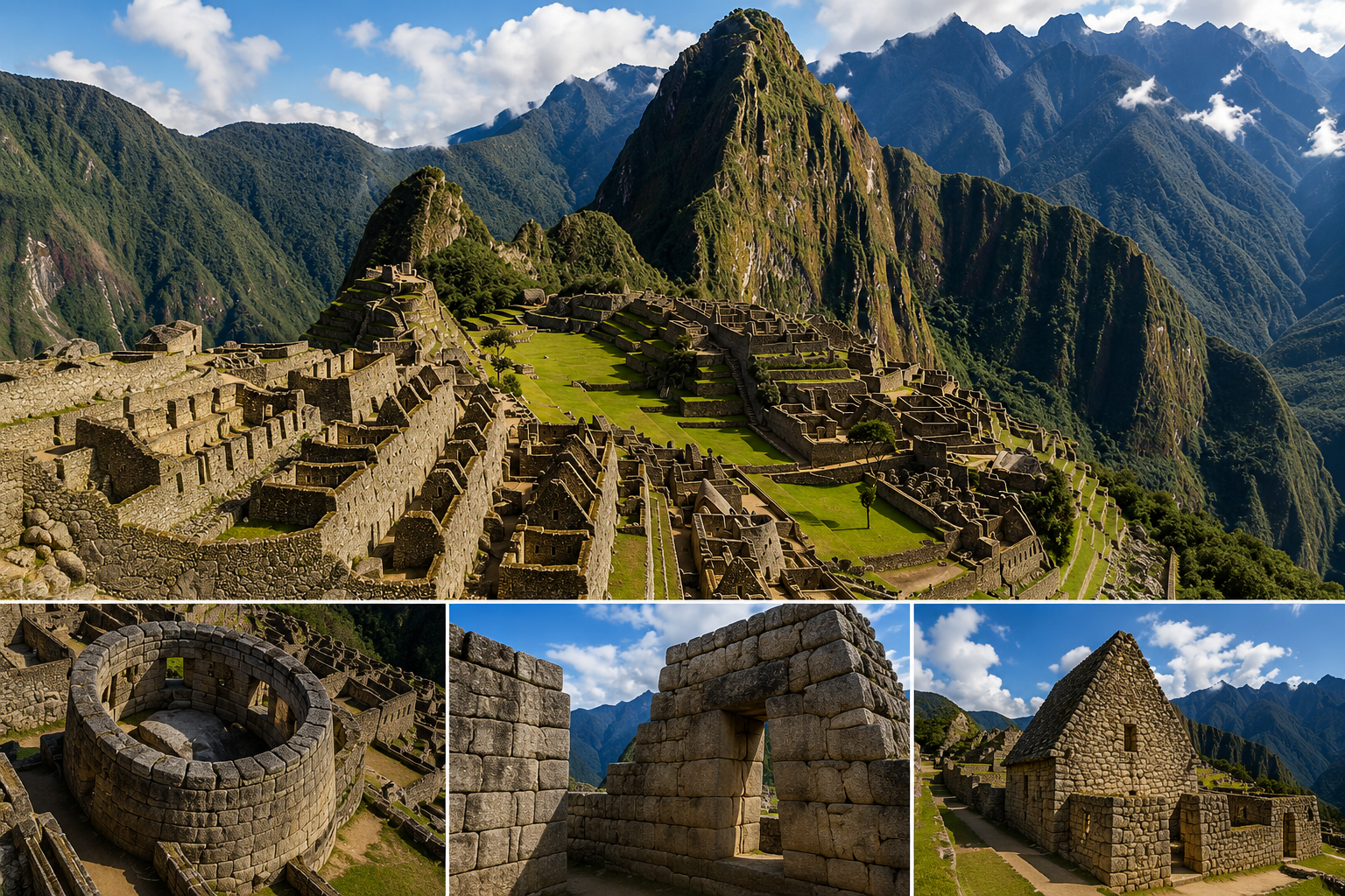 Machu Picchu in the mountains of Peru