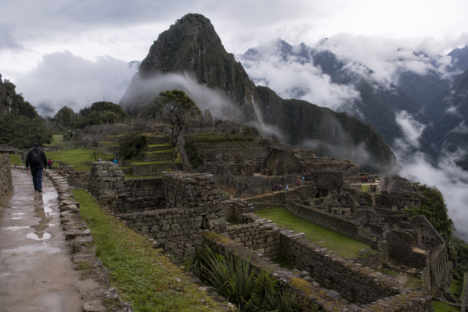 Mountain Trail Above Lost City, Machu Picchu, Peru