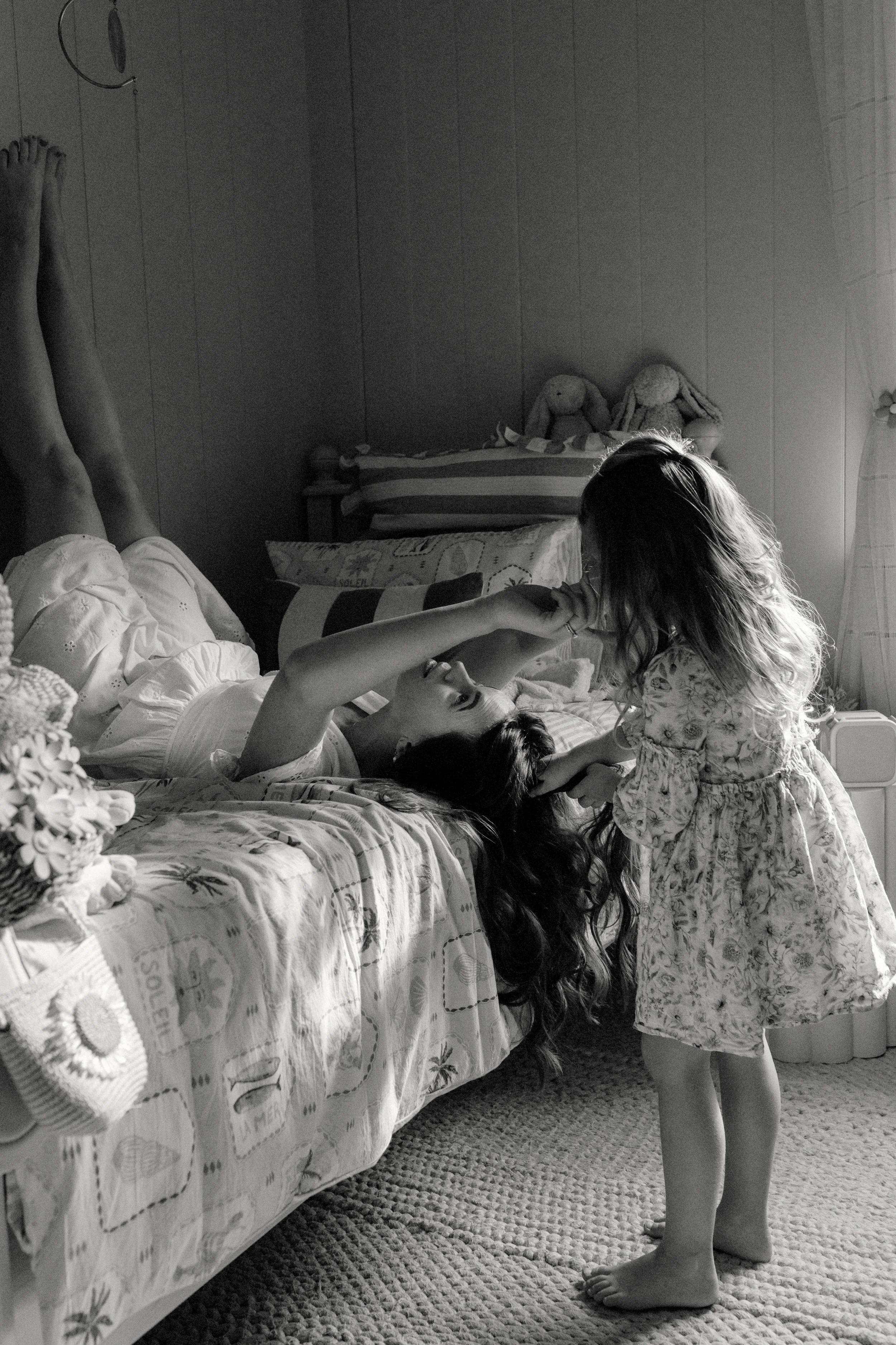 Mother and daughter photographed by Bridget Wood