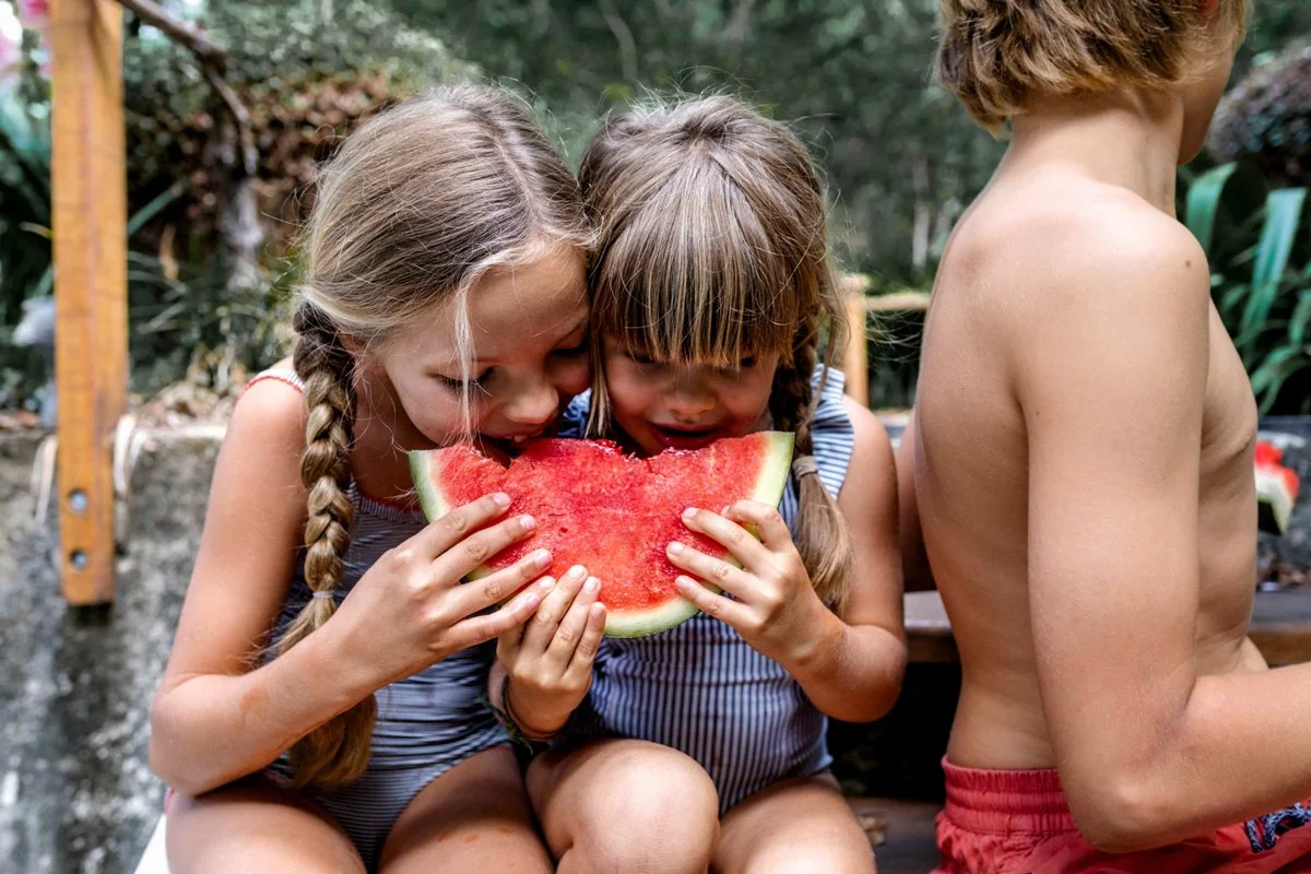 Children during a family holiday