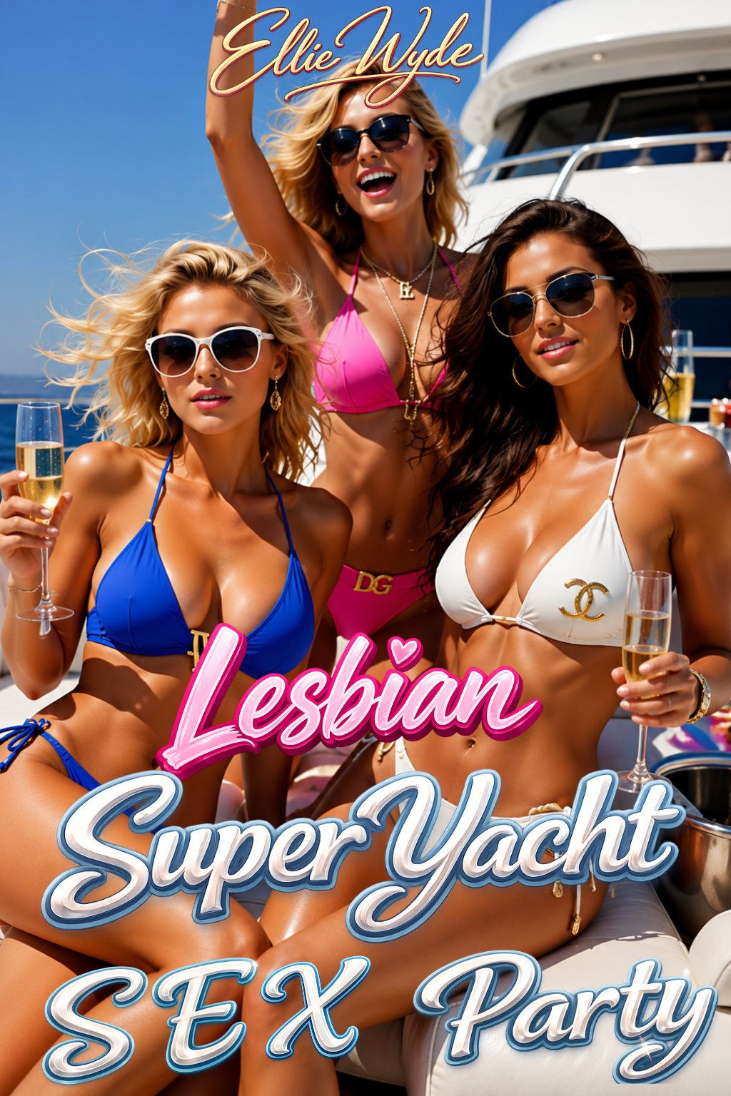 Lesbian Super Yacht Sex Party by Ellie Wylde lesbian erotica book cover