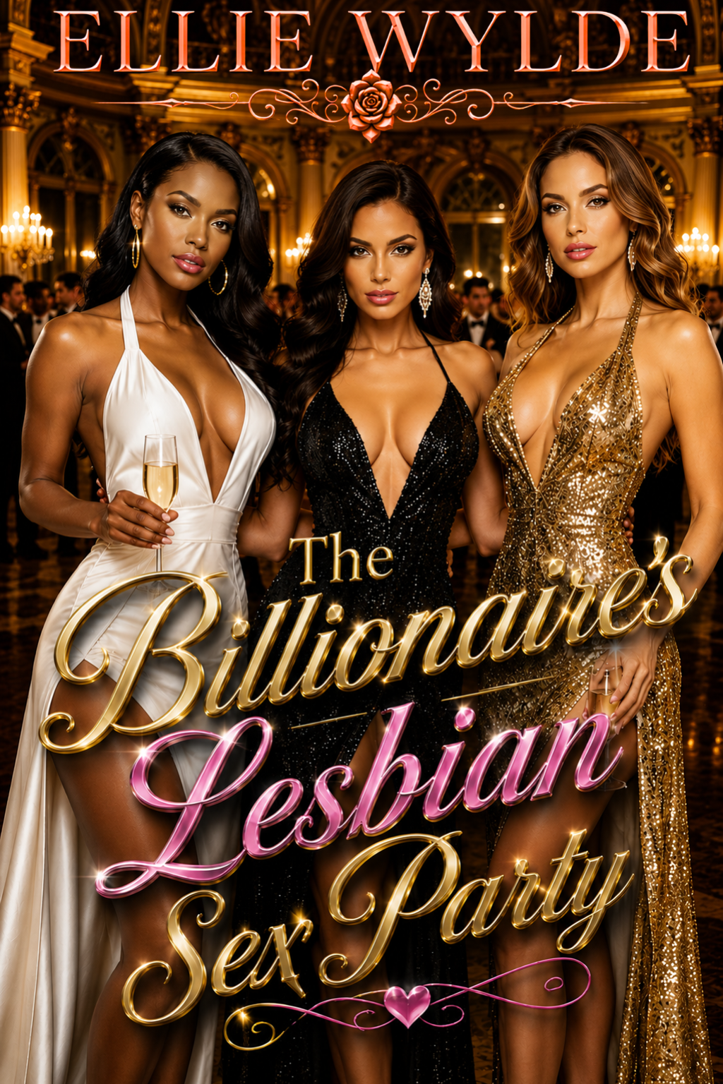 the Billionaires lesbian sex Party by Ellie Wylde WLW erotic fiction book cover