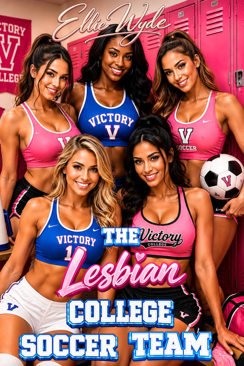 Lesbian College Soccer Team by Ellie Wylde lesbian erotica book cover