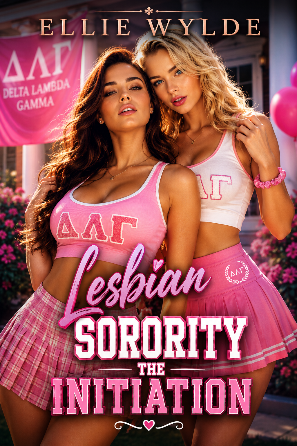 Lesbian Sorority the Initiation by Ellie Wylde lesbian erotica book cover