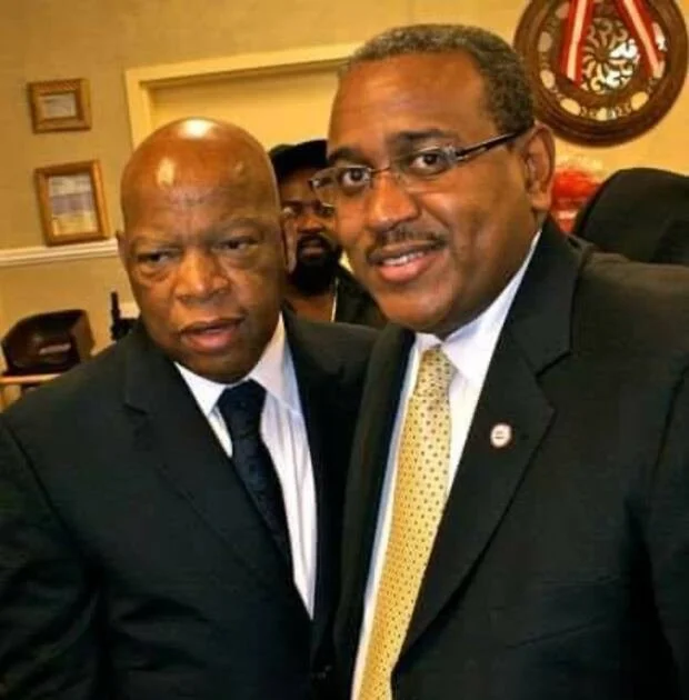 Allie Braswell with Congressman John Lewis