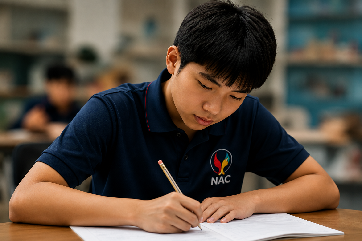 NAC student reflecting on learning and growth mindset portfolio