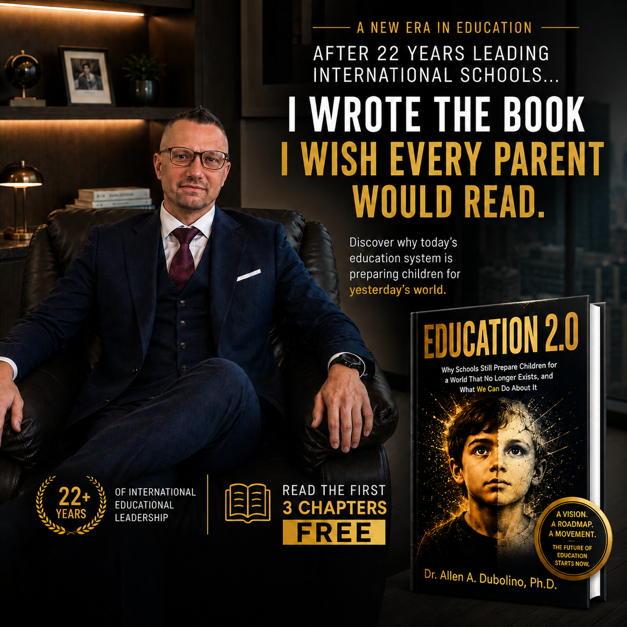 Education 2.0 book cover by Dr. Allen A. Dubolino