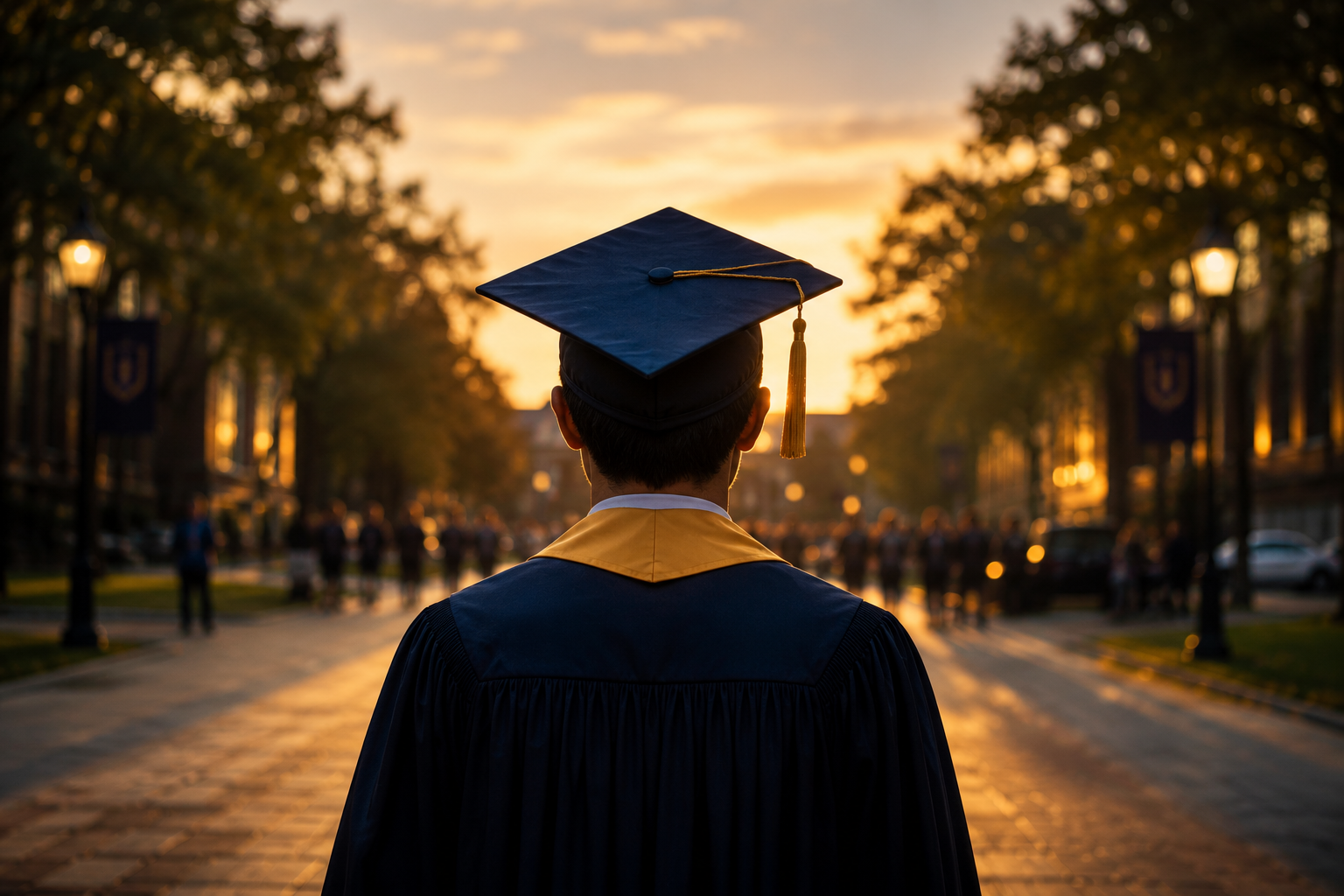 NAC graduate in cap and gown