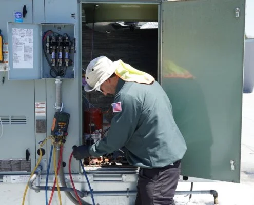 Commercial rooftop HVAC equipment
