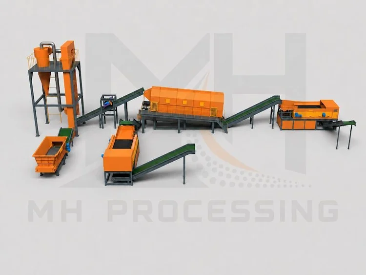 Concept 3D arrangement of the process packages