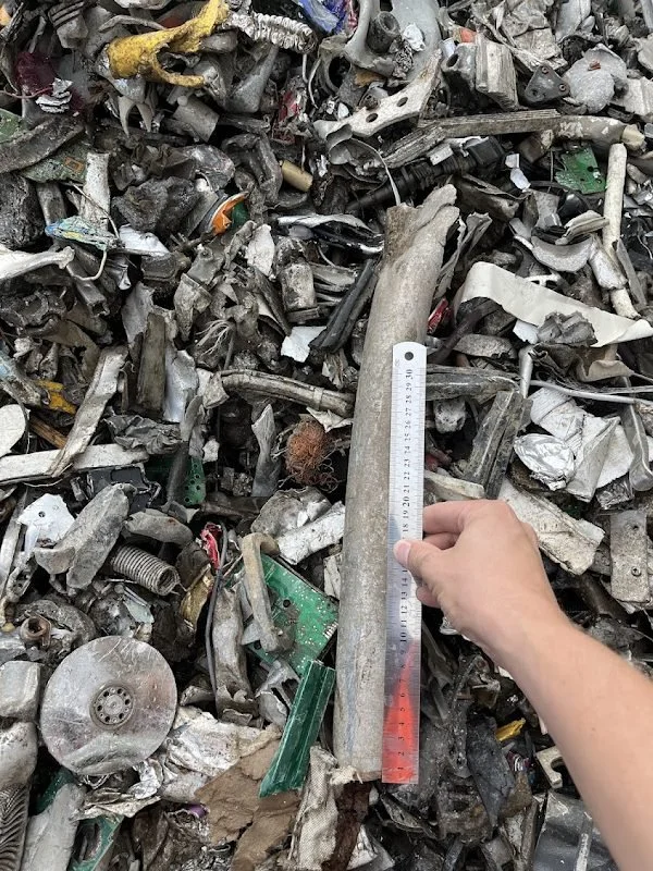 Feed material measured during the site visit