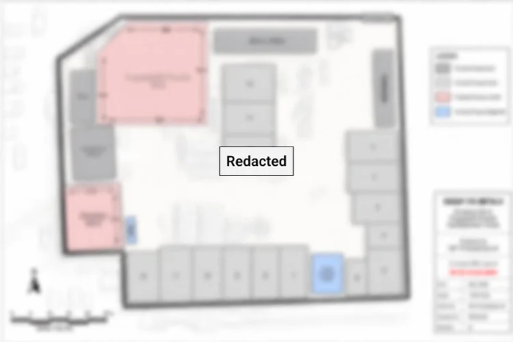 Site layout plan (client details redacted)