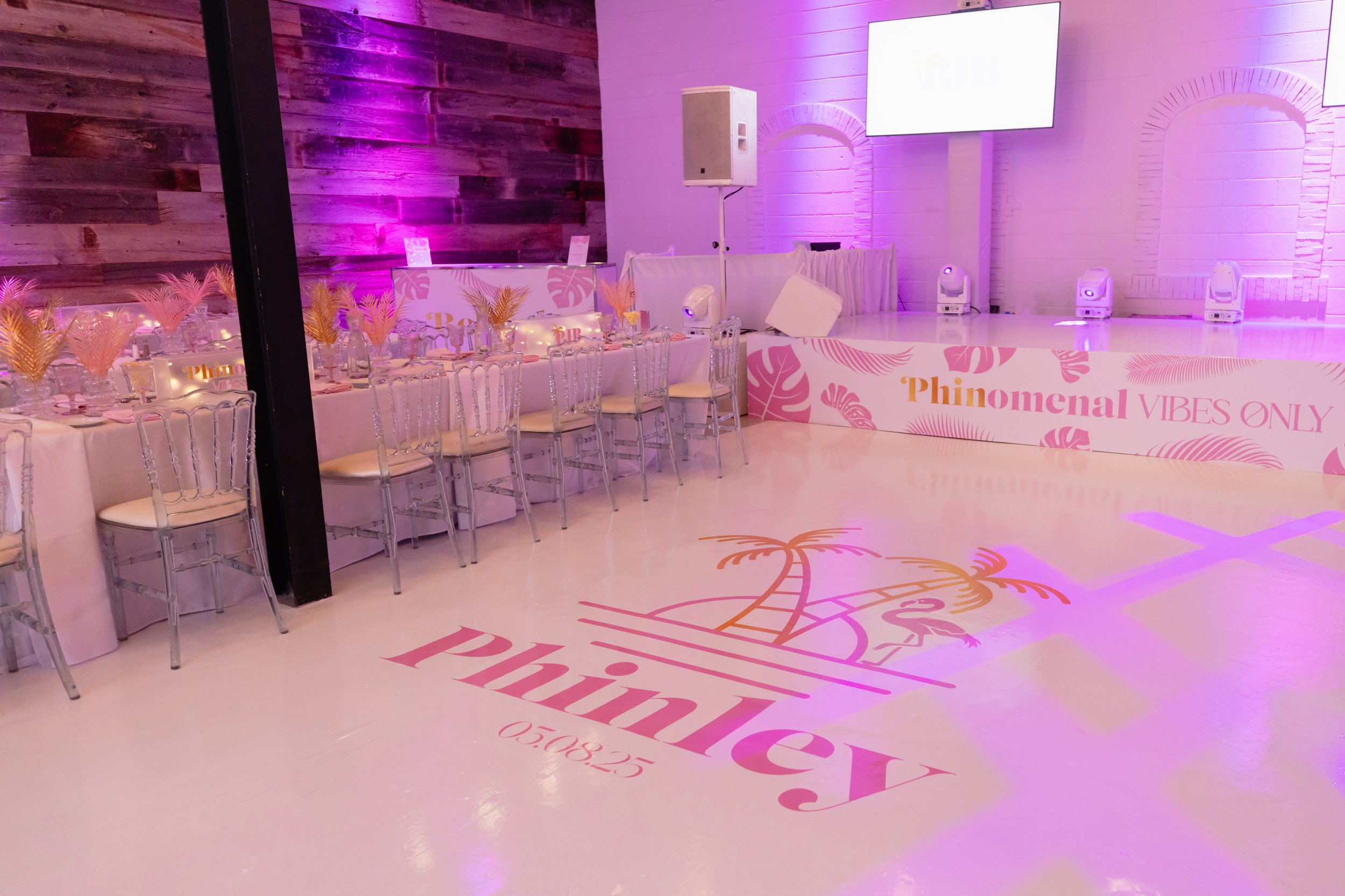 Phinley's Bat Mitzvah Stage and Dance Floor