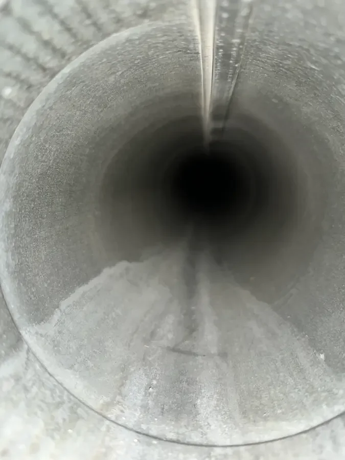 Duct debris: after cleaning