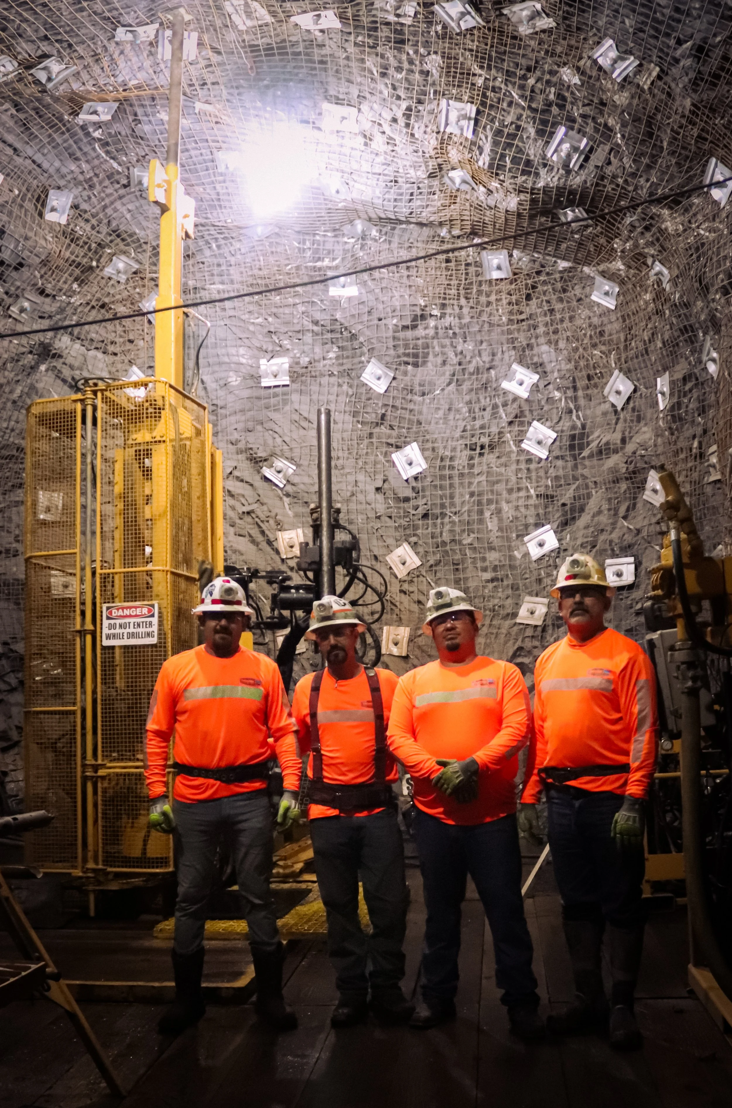 Timberline underground drilling crew