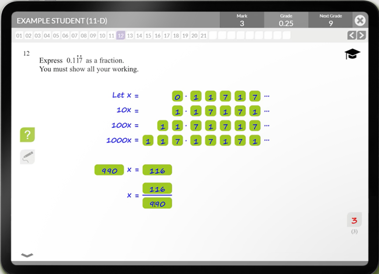 Methodmaths Interactive Software Interface