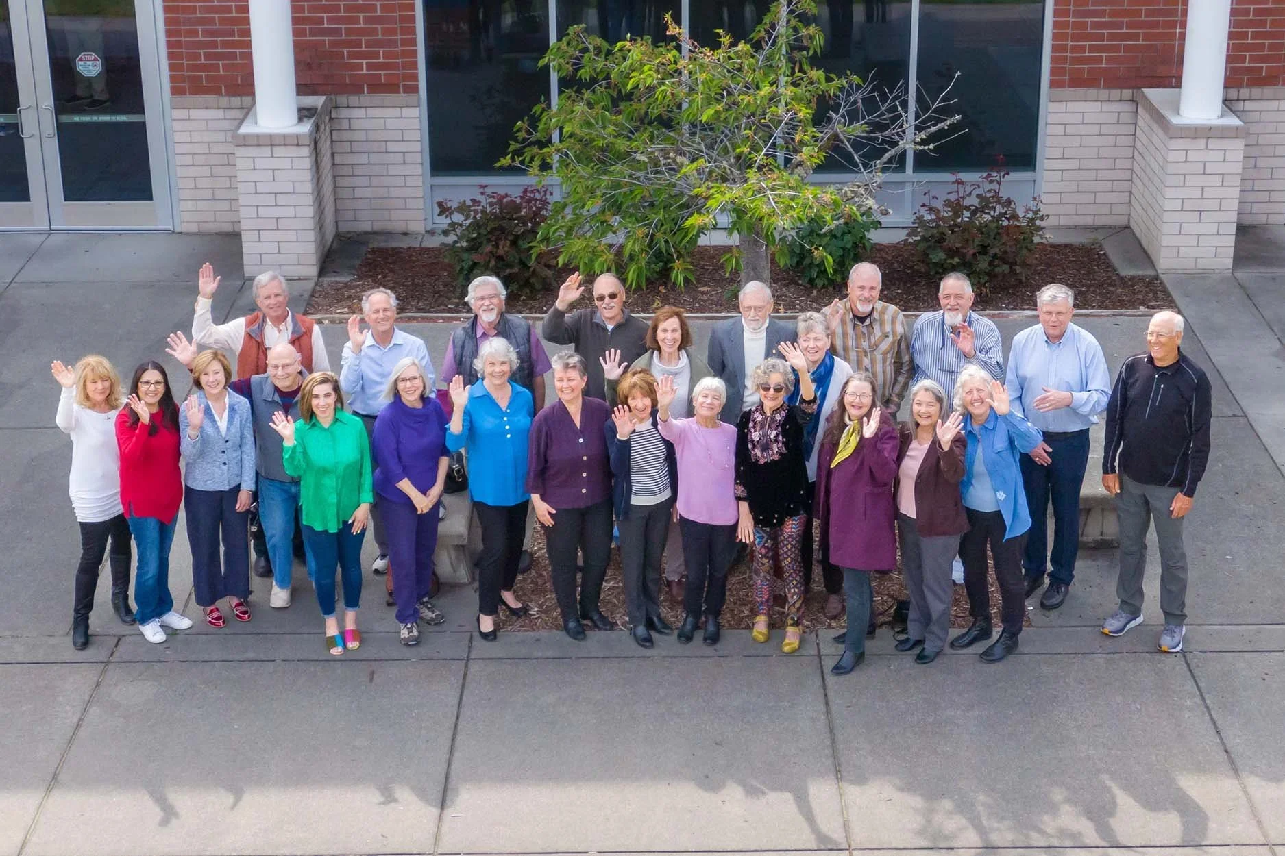 Community members gathered together, supported by the Four Way Community Foundation