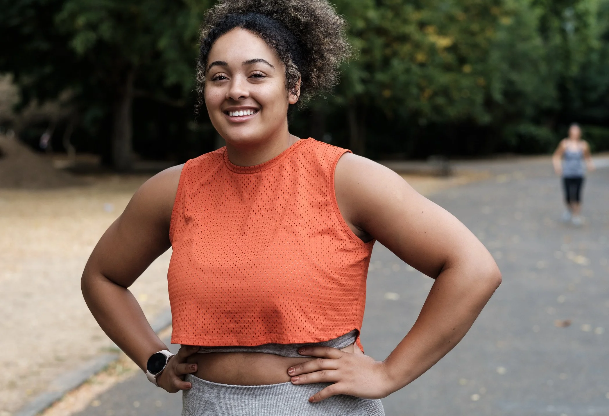A young Black woman outdoors