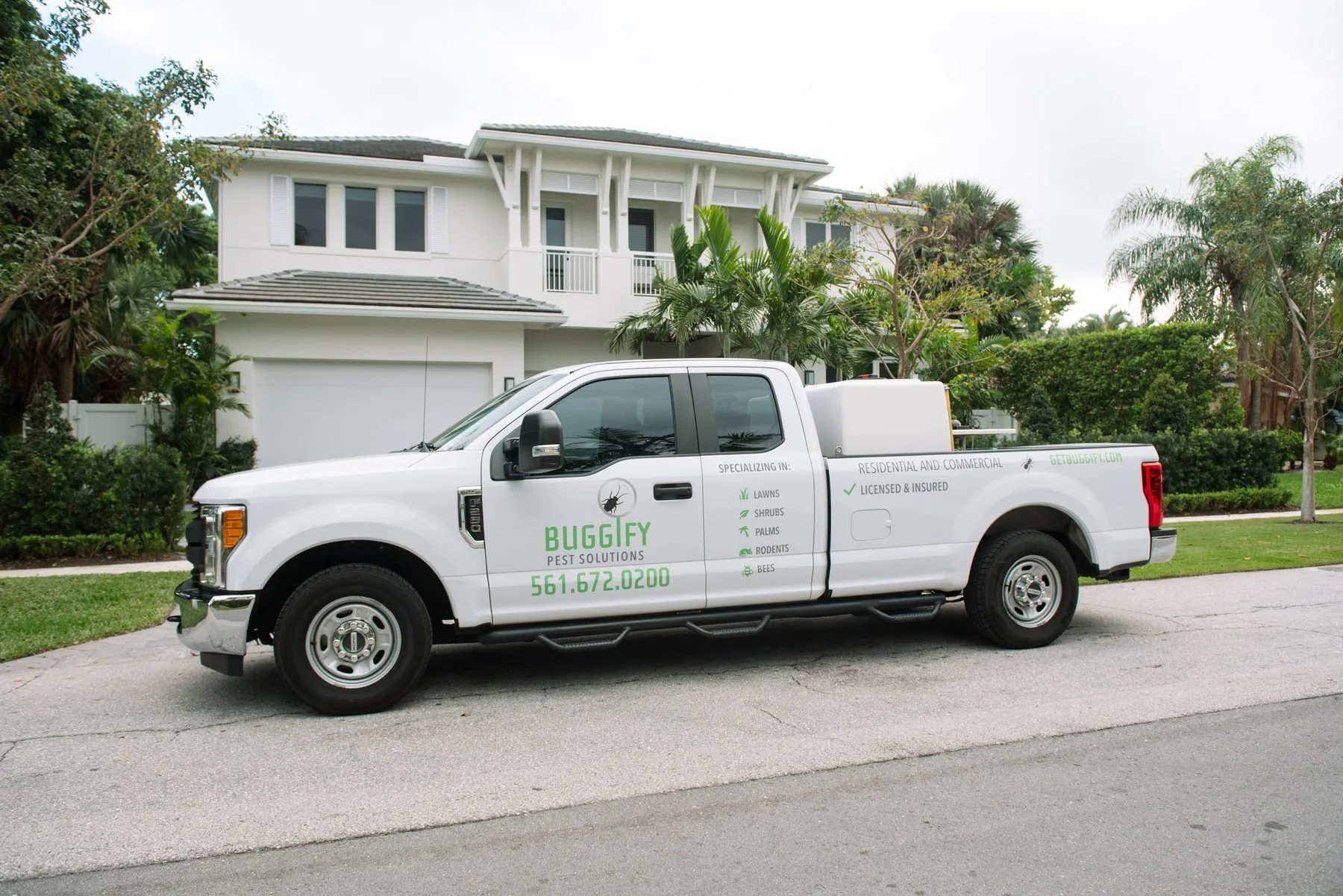 The Buggify truck in a Boca Raton neighborhood