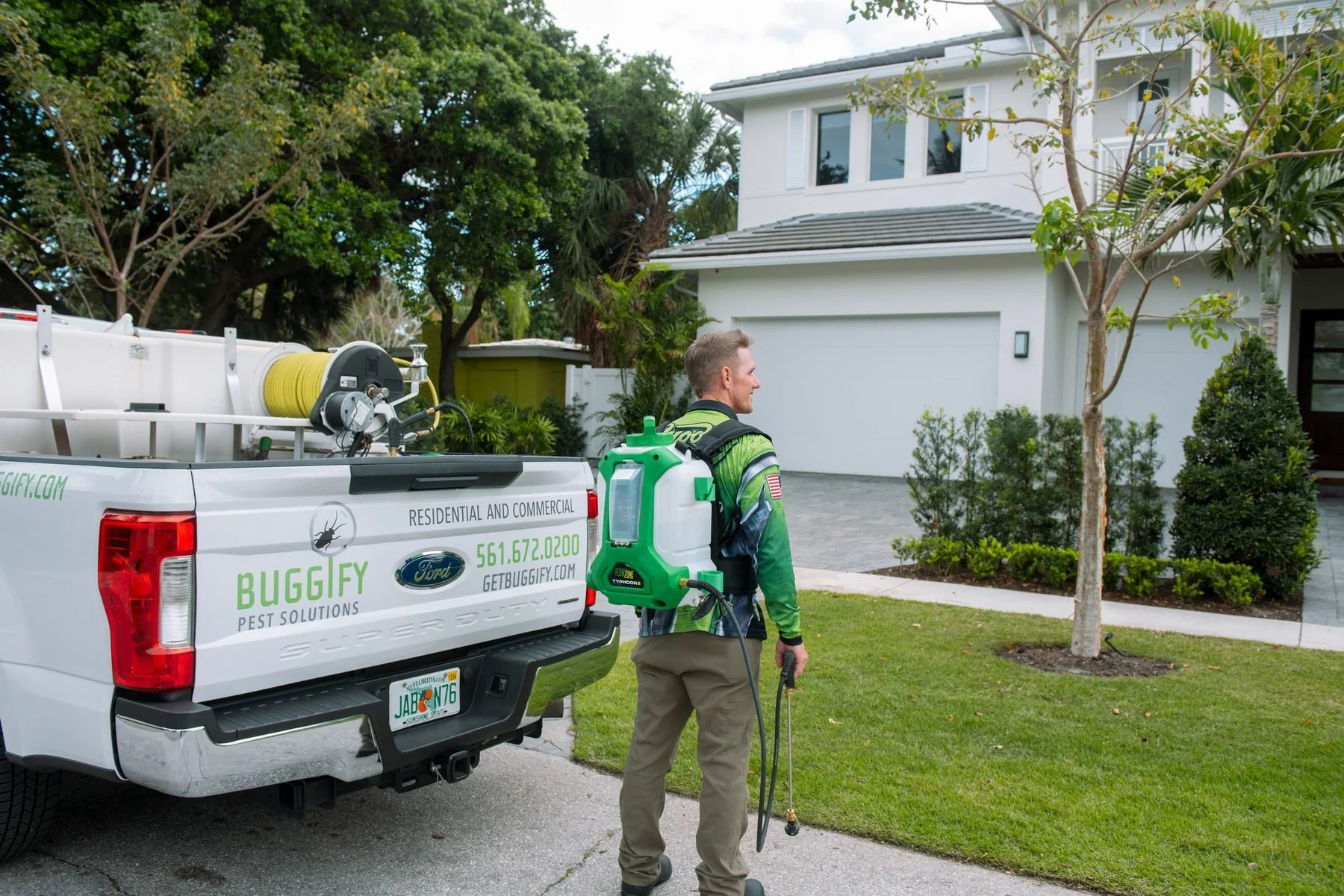Tyler treating a South Florida property