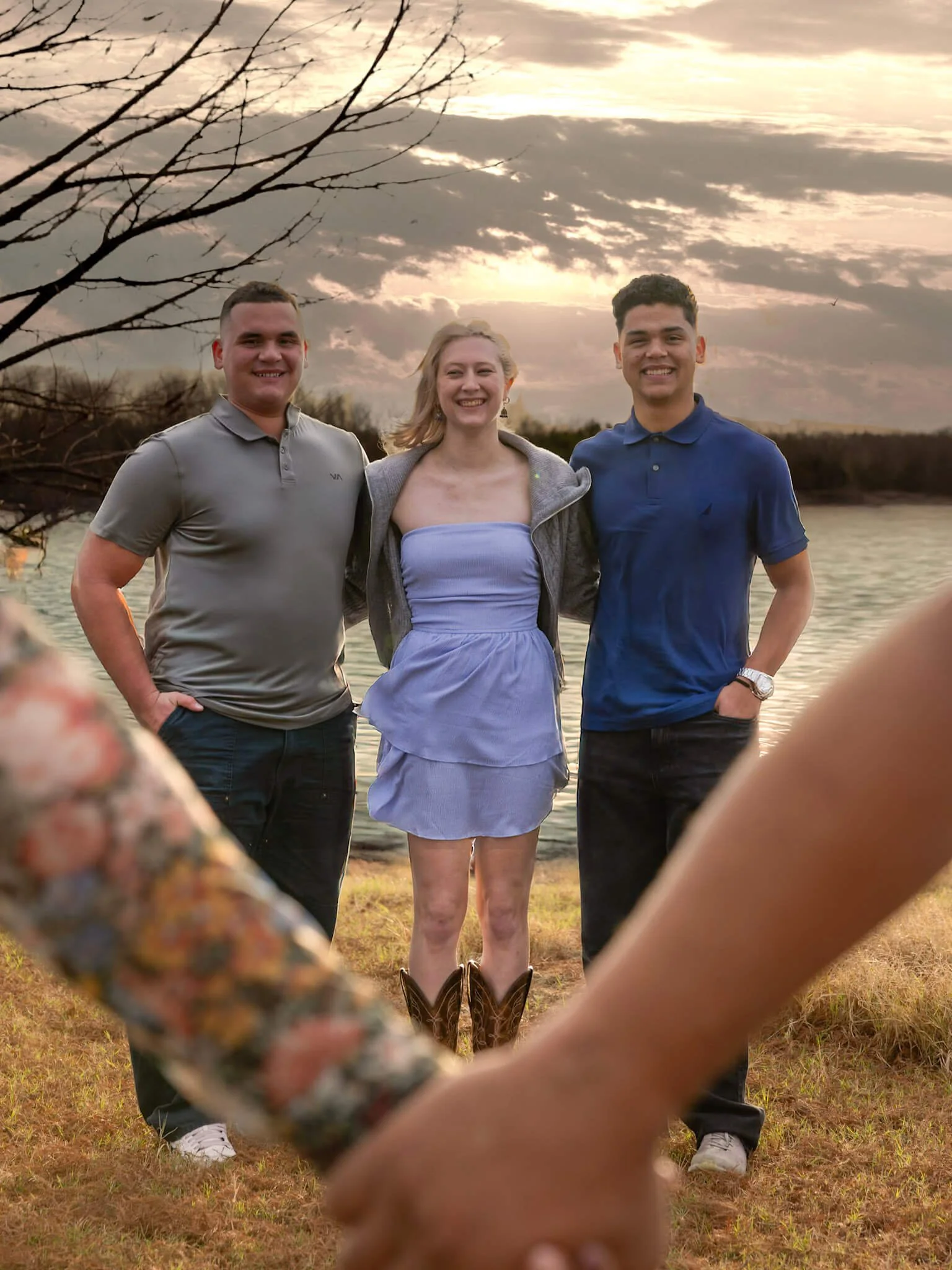 Family photographed outdoors together during a BeeCaptured portrait session