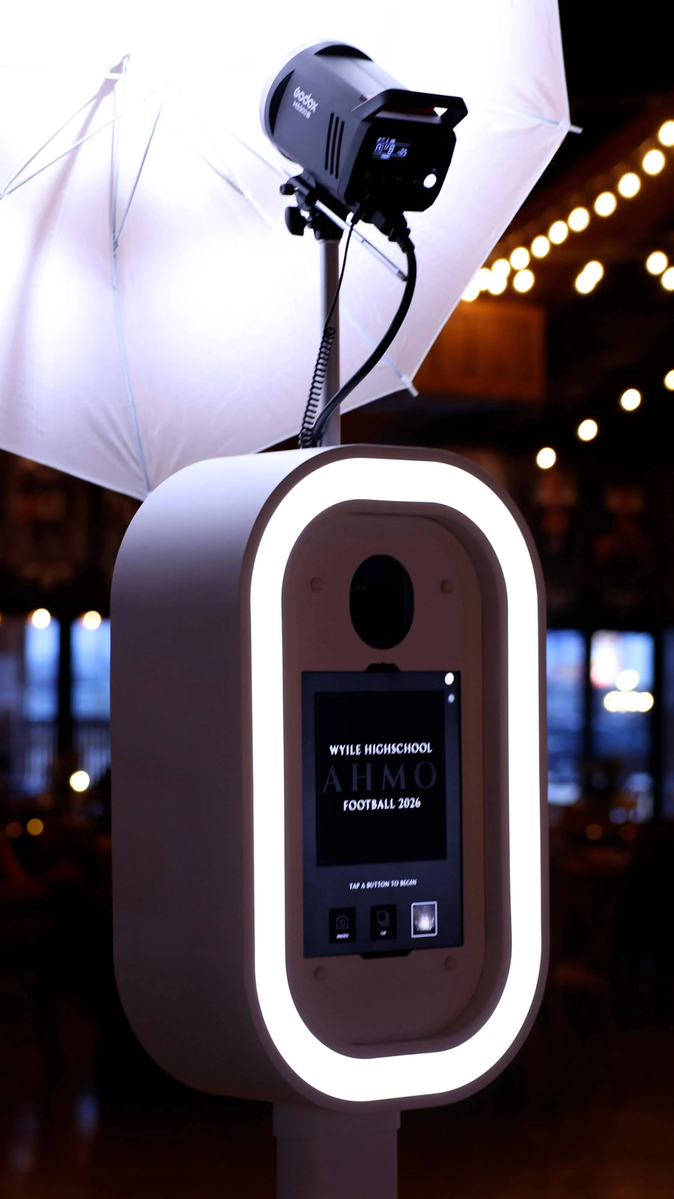 BeeCaptured photo booth set up inside an event venue