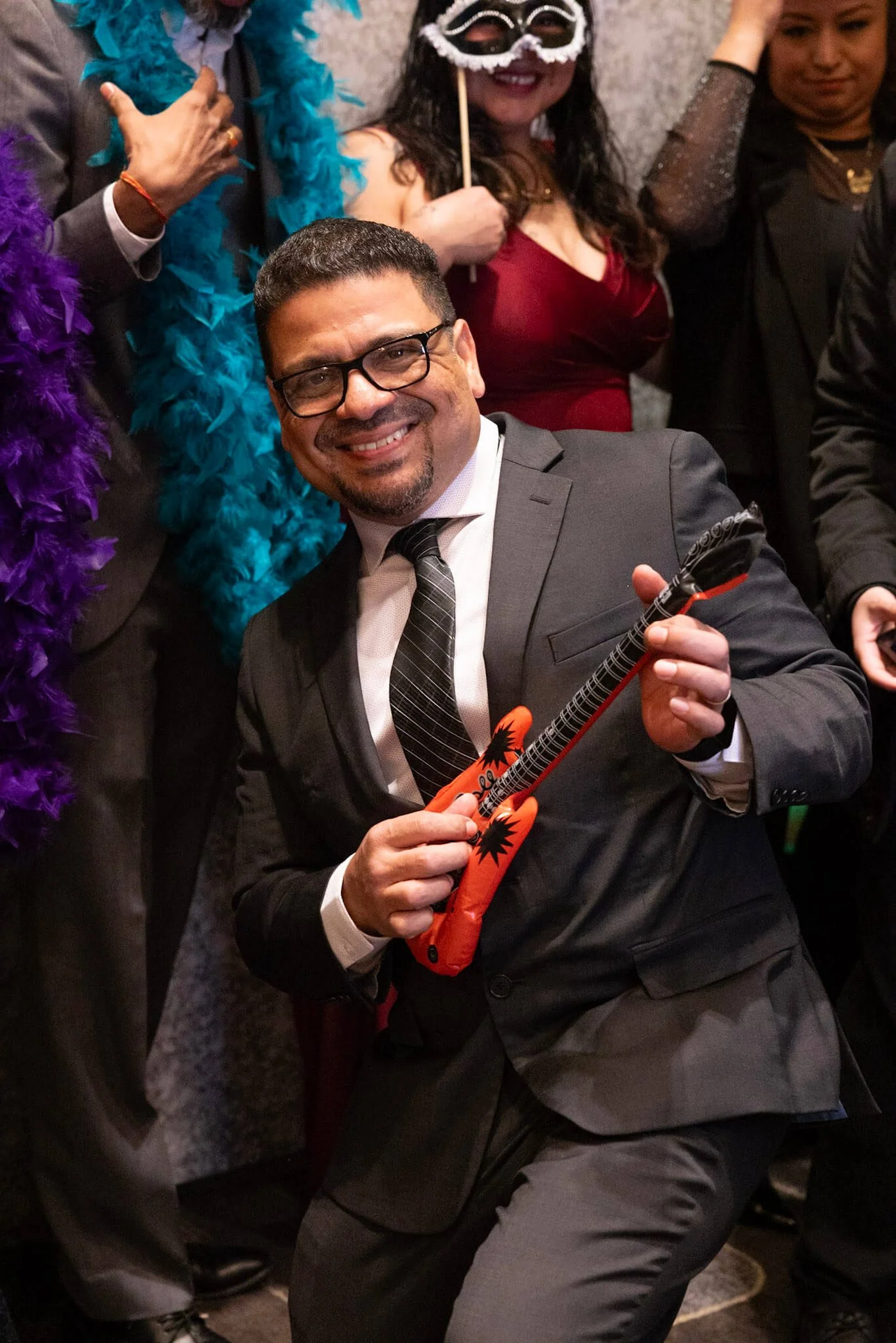 Guests enjoying a BeeCaptured photo booth experience at an event