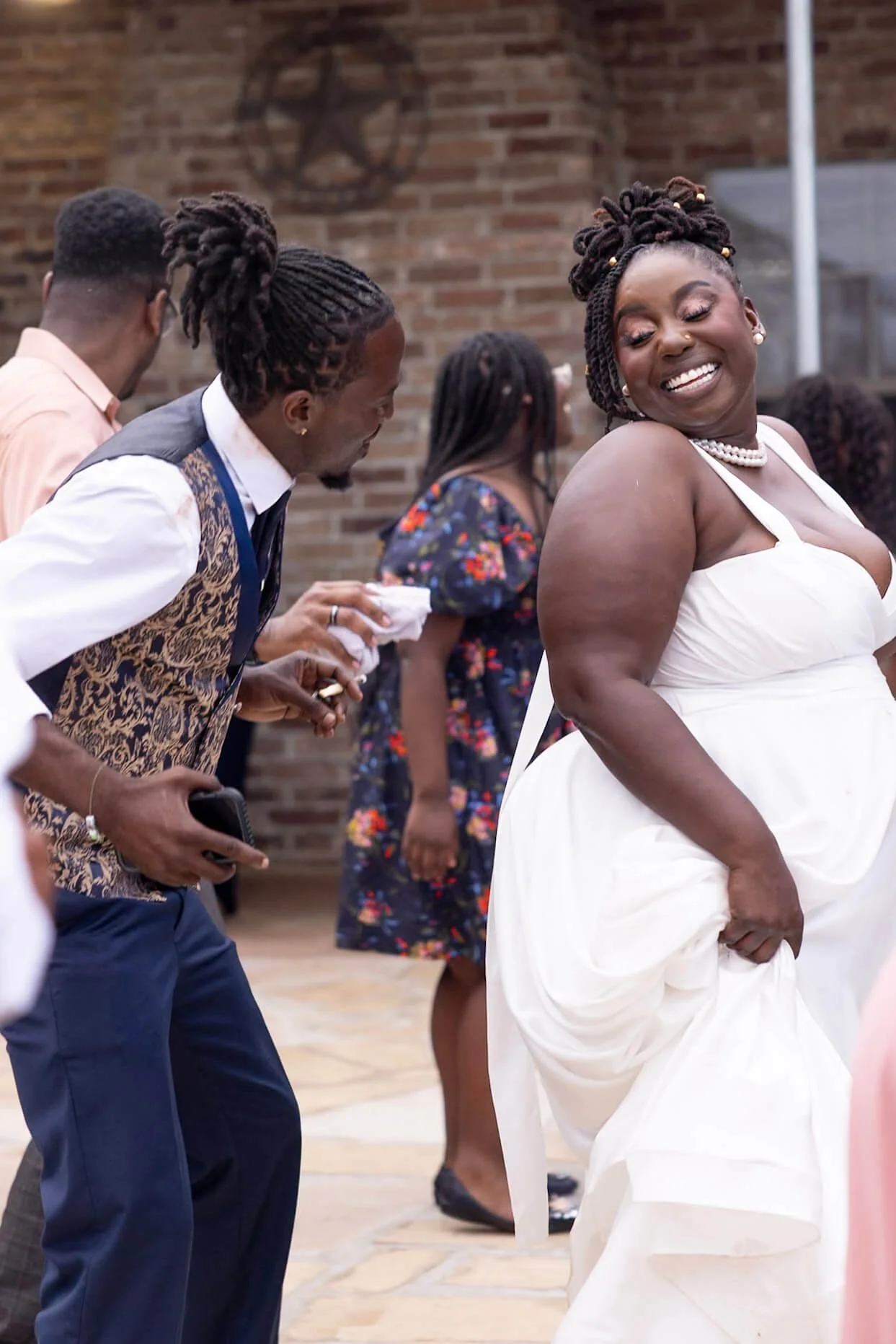 Candid bride and groom moment photographed by BeeCaptured