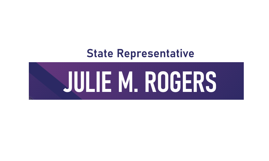 A logo for Julie M. Rogers, State Representative.