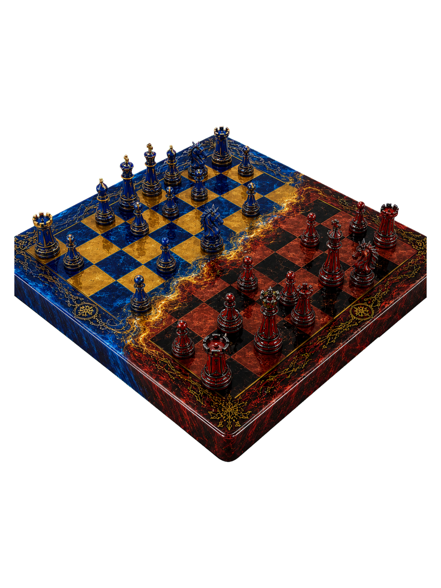 Twin Flame fantasy chessboard alternate view