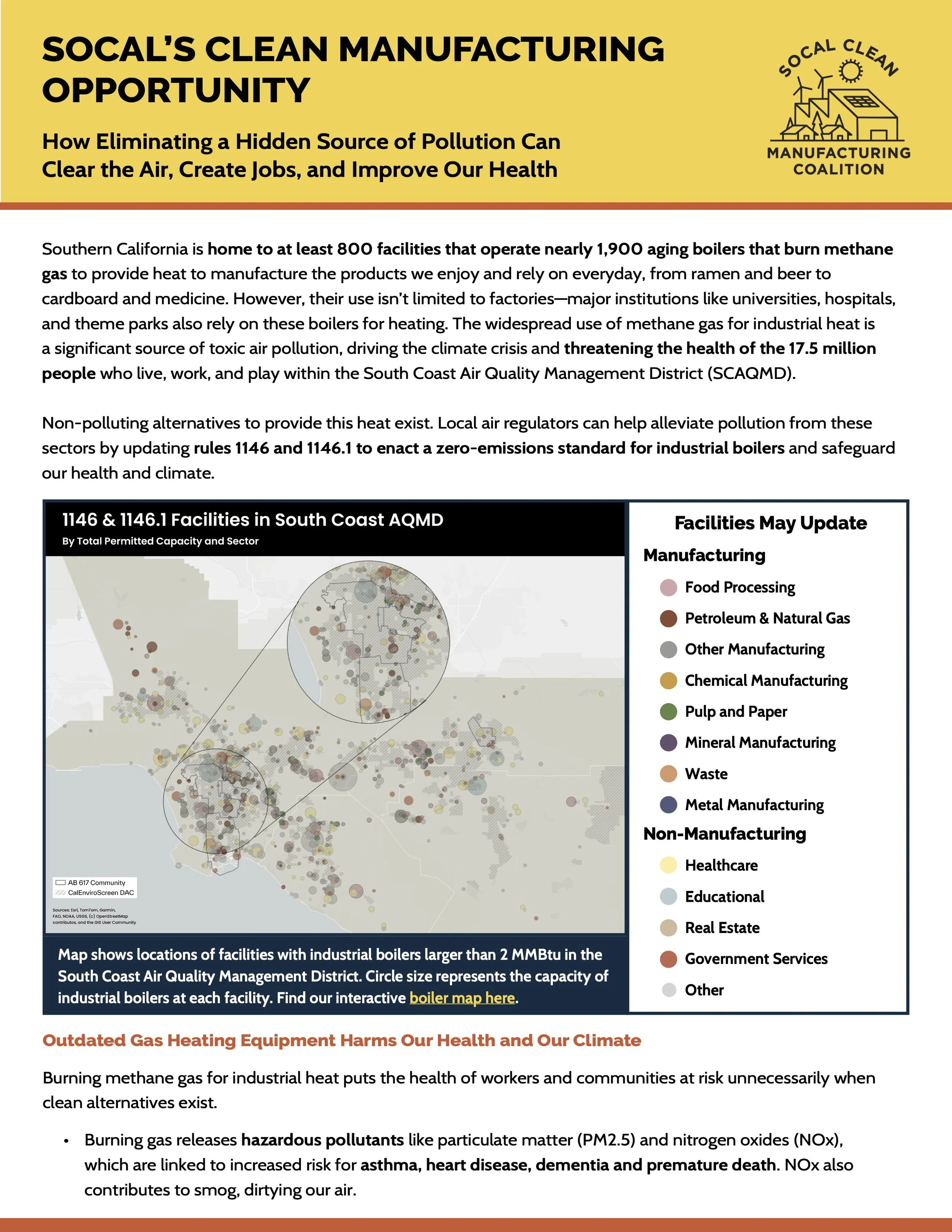 South Coast Clean Manufacturing 101 Fact Sheet