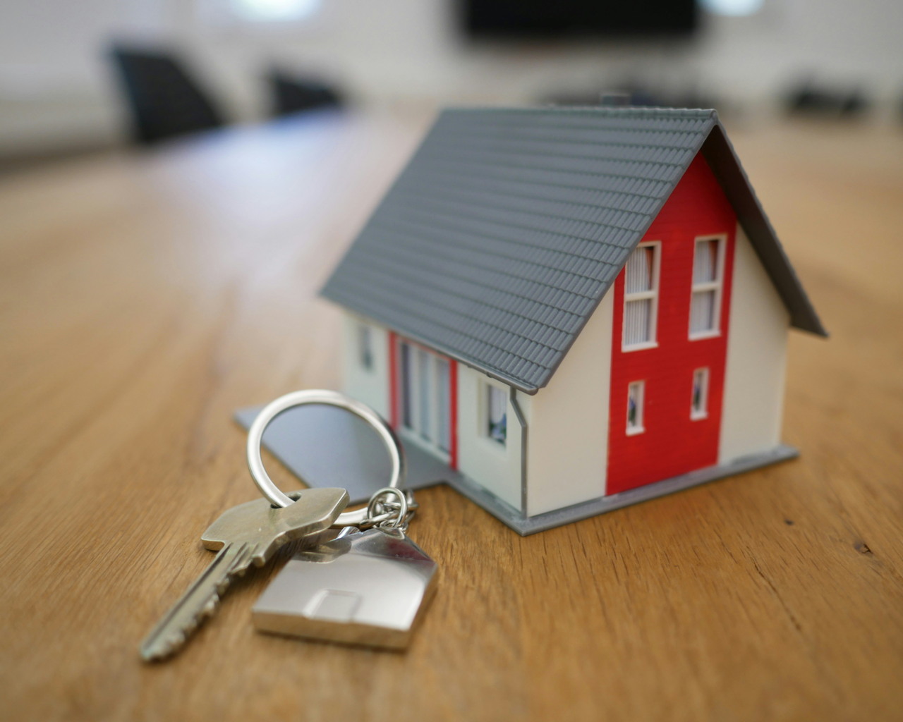 New homeowner receiving house keys