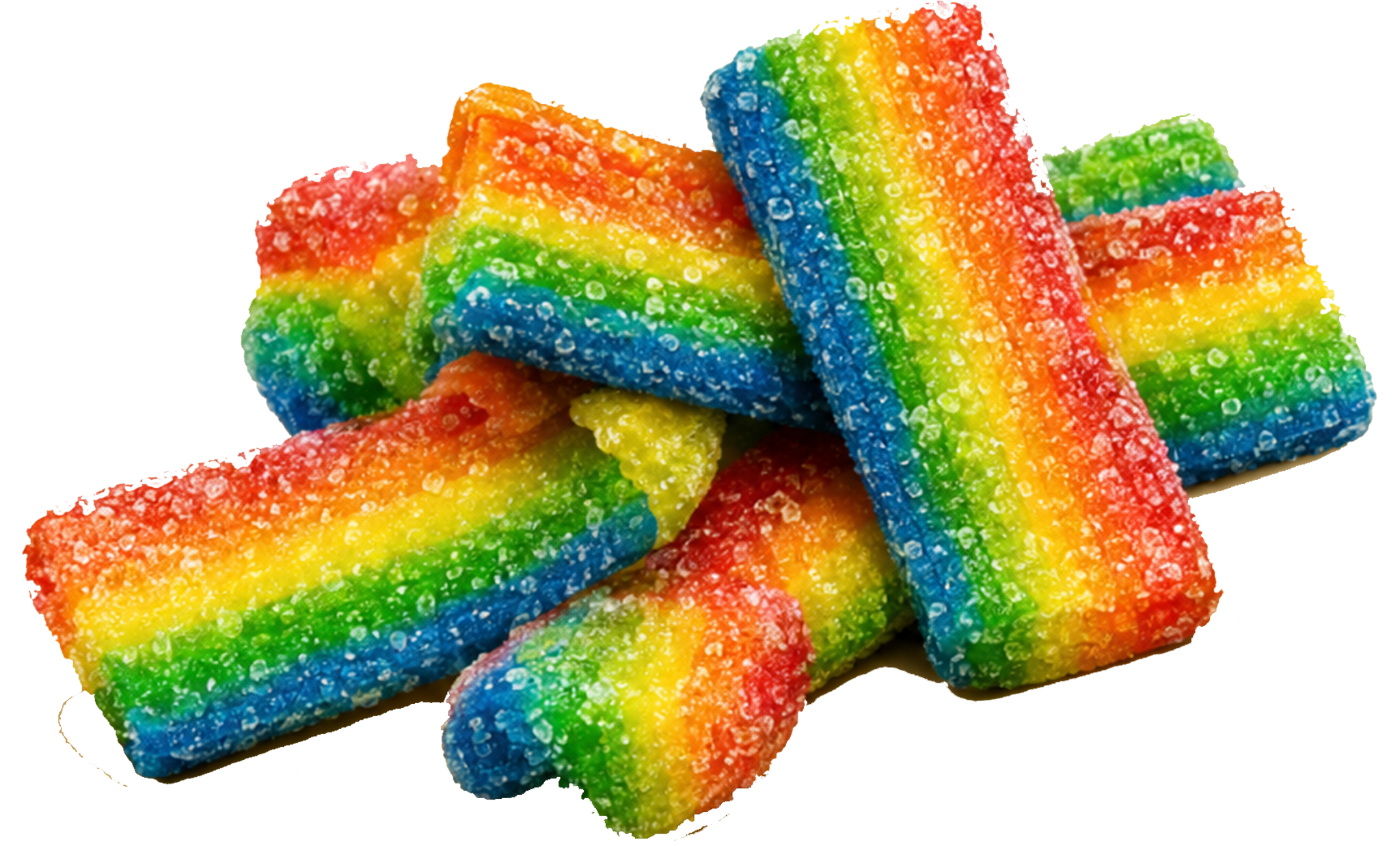 Rainbow candy strips