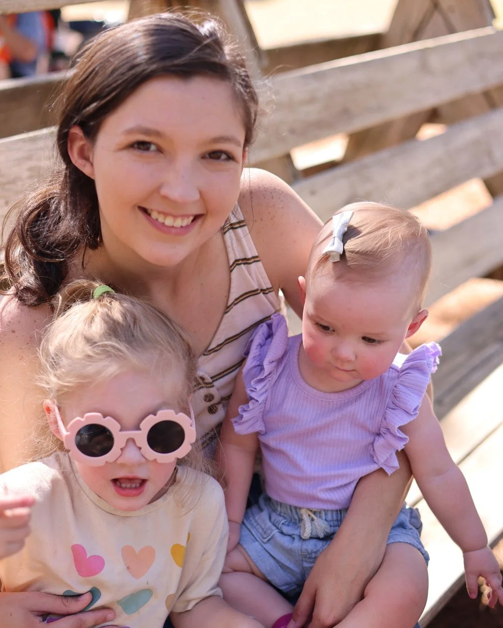 Dixie Day, founder of Radiant Day, with her two daughters