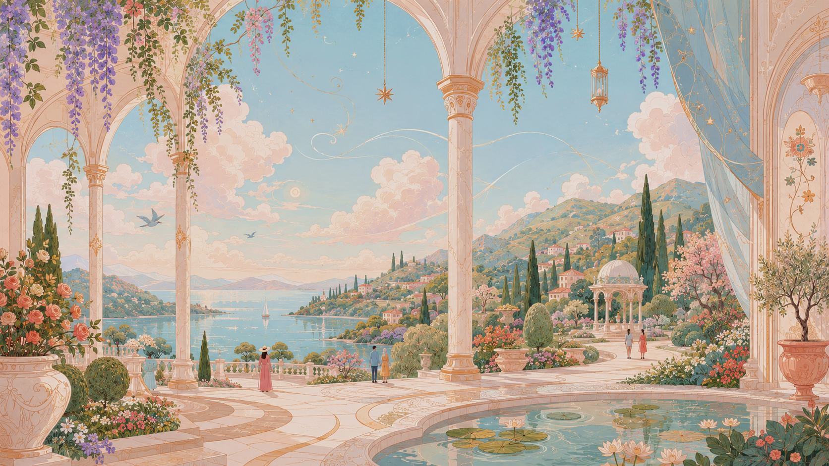 Old Italian house inspired illustration
