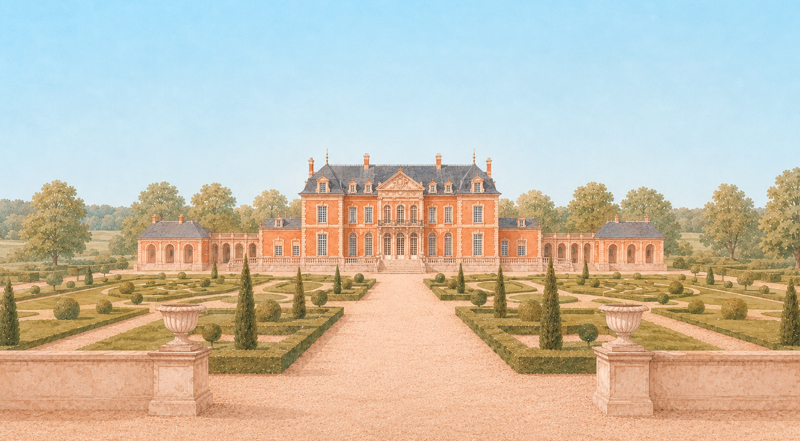 Maison Gatta illustrated home scene