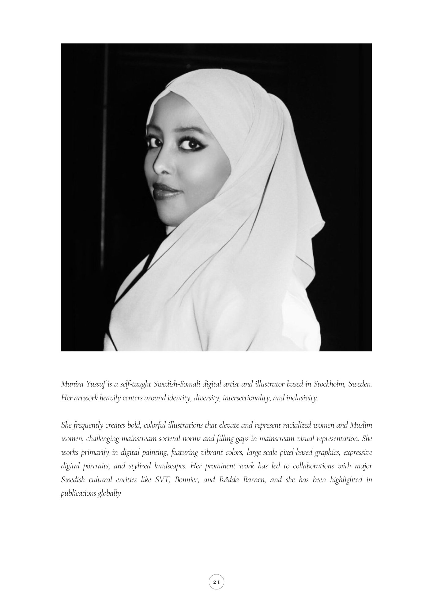 Munira Yussuf artist magazine page 22