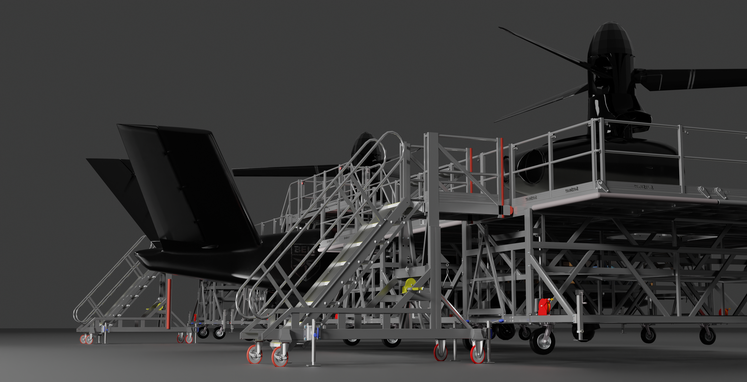 Detailed Bell MV-75 access-system visualization