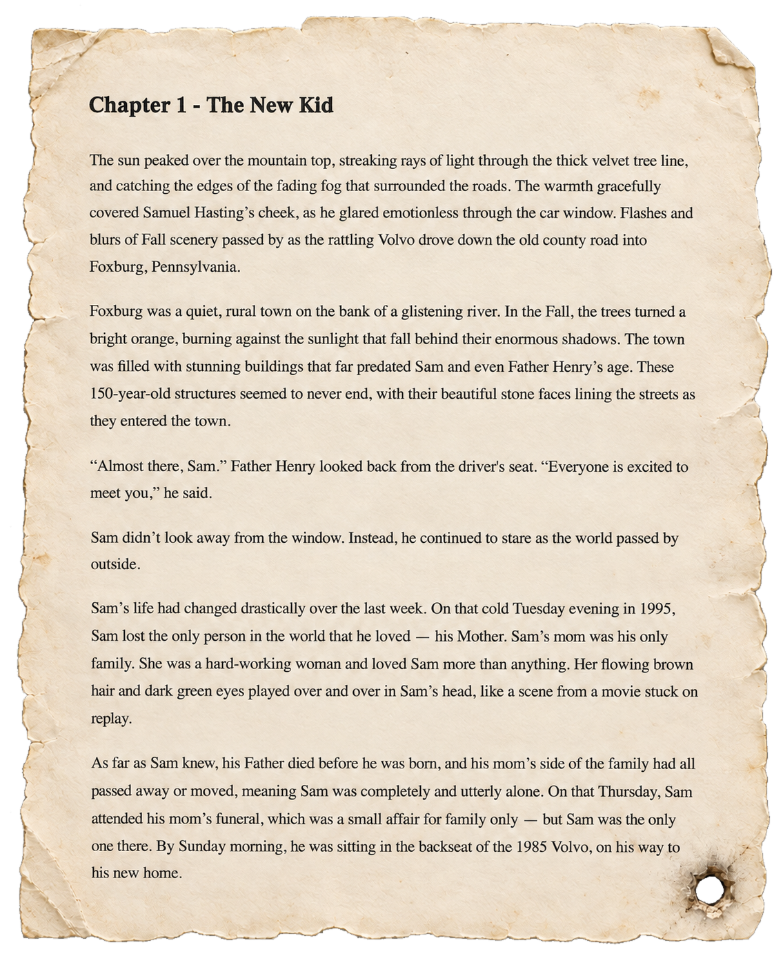 The first page of The Wanderers