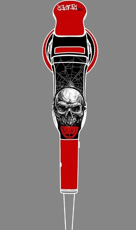 Early manufacturing artwork for The Reaper polisher