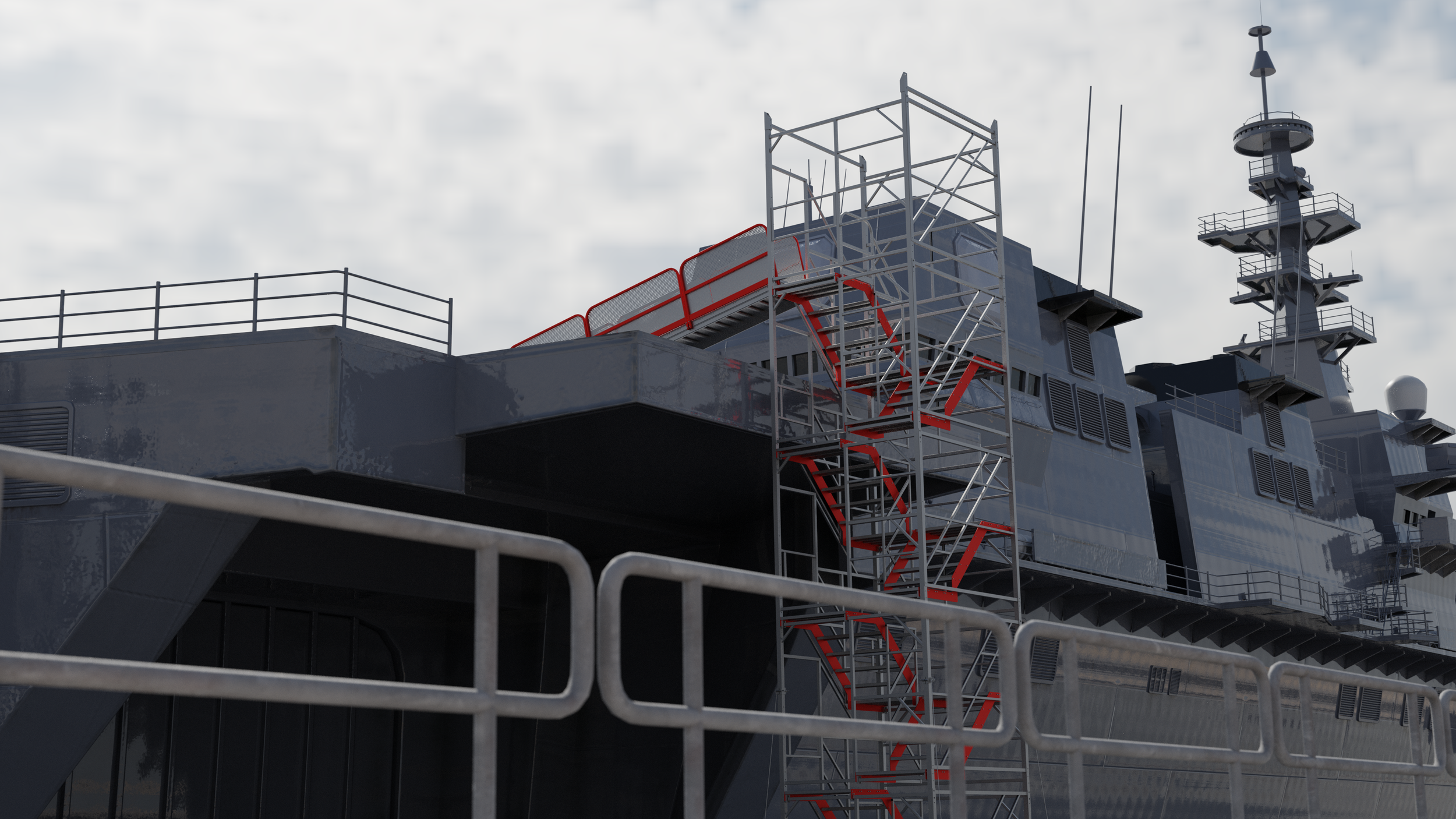 US Destroyer dry dock access visualization