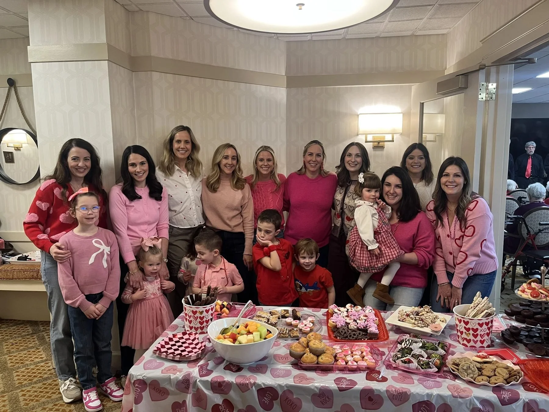 Valentines Day party group photo