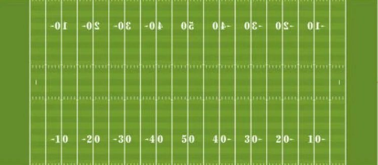 Diagram of a football field layout