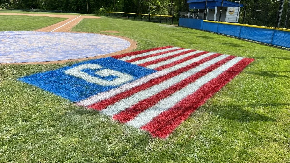 Custom field markings painted for a special event