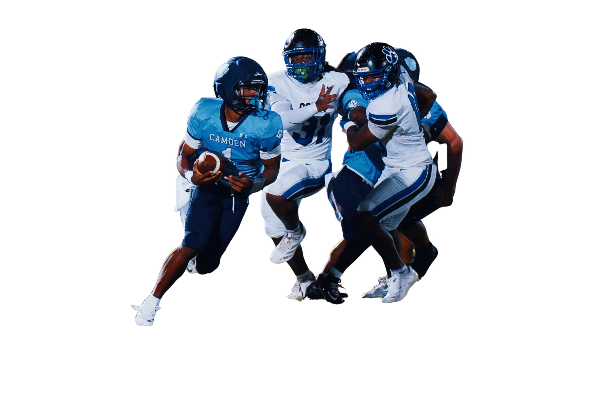 Camden County Wildcats football player in action