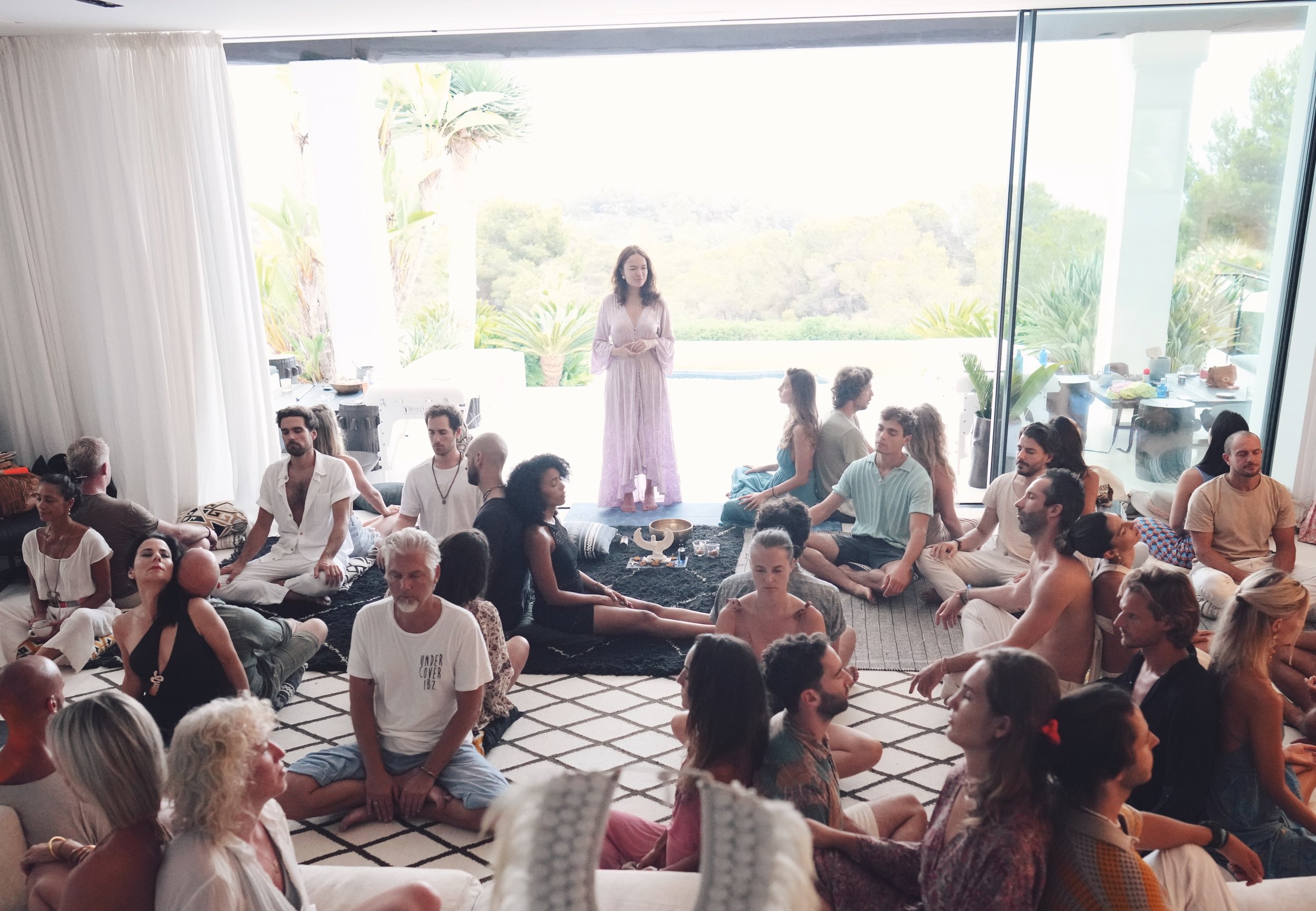 Mariya Grinina facilitating a tantra and embodiment session
