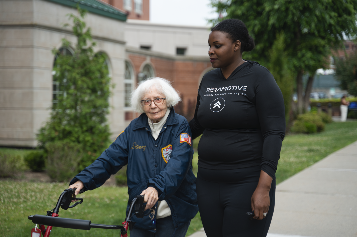 A patient and caregiver reviewing a treatment plan
