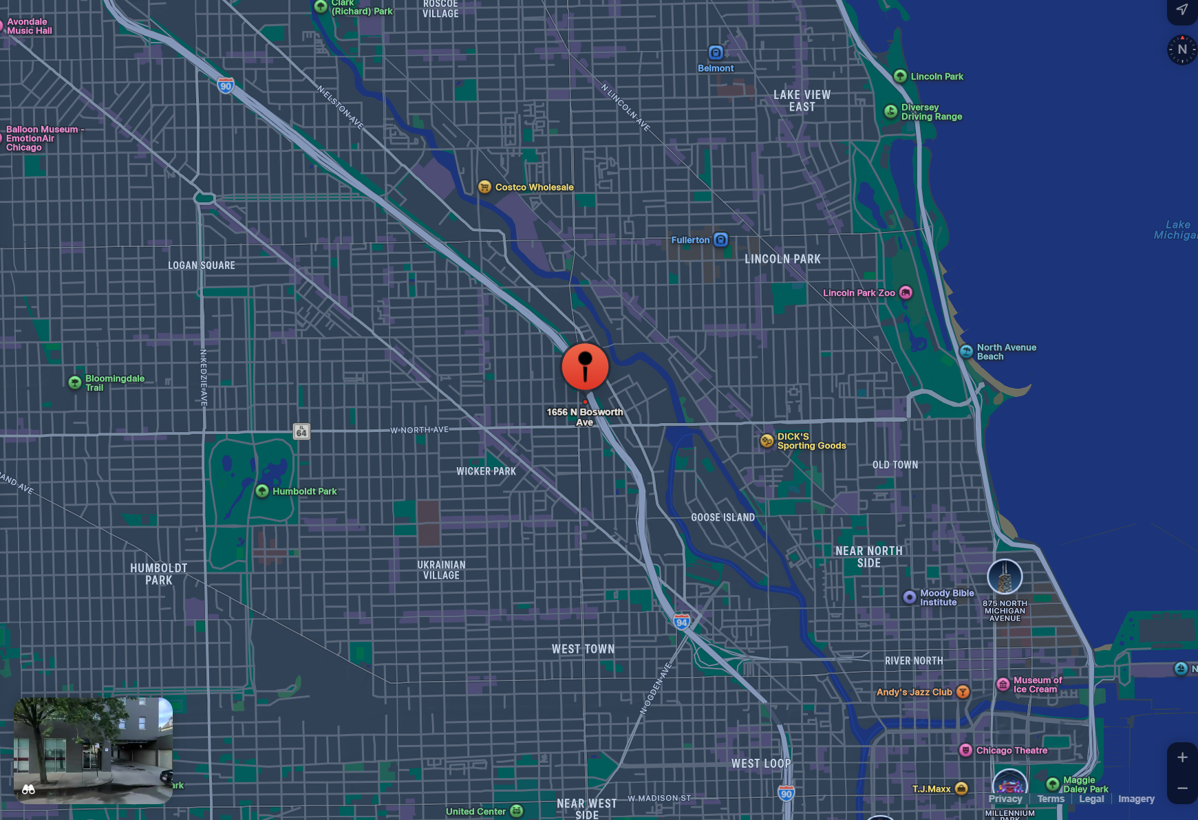 The Bosworth neighborhood map