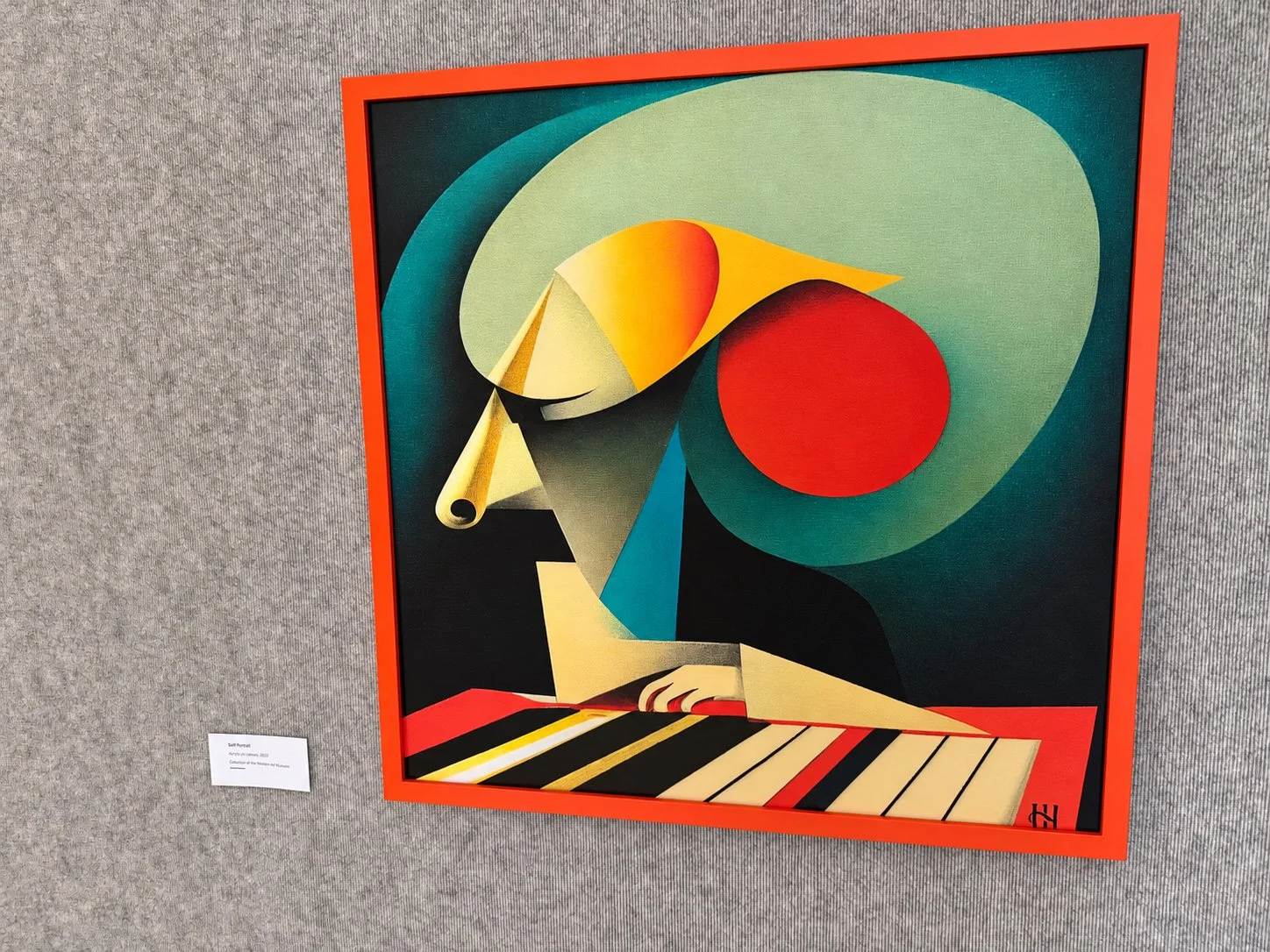 Self Portrait by Hank Hehmsoth installed at Brazosport College.