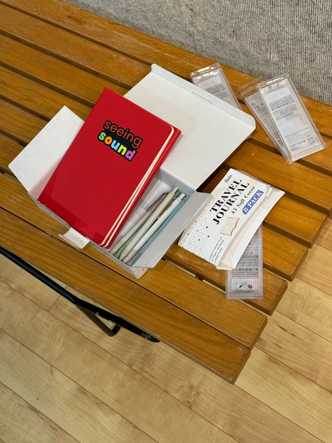 The Zone Guide workbook with pens and workshop materials.